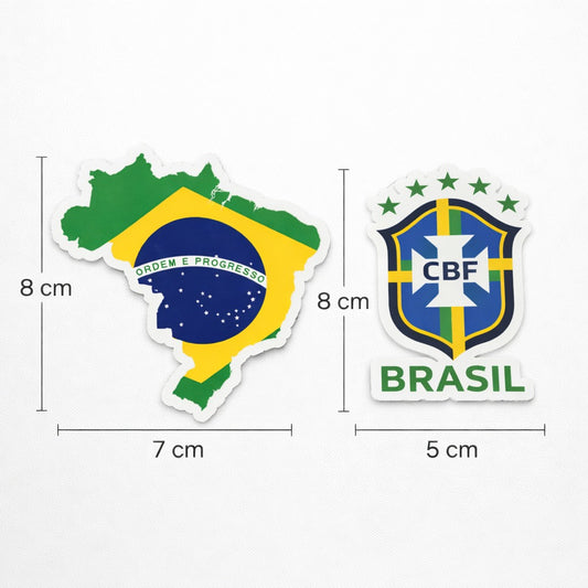 Brazil CBF Sticker – Pack 2 Stickers Vinyl Decal for Car Window