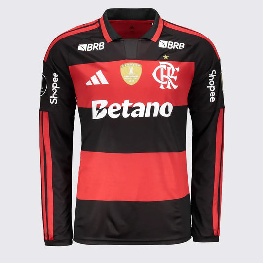 Flamengo 2026/27 I Home Long Sleeve Jersey Soccer - Libertadores Champions Patch