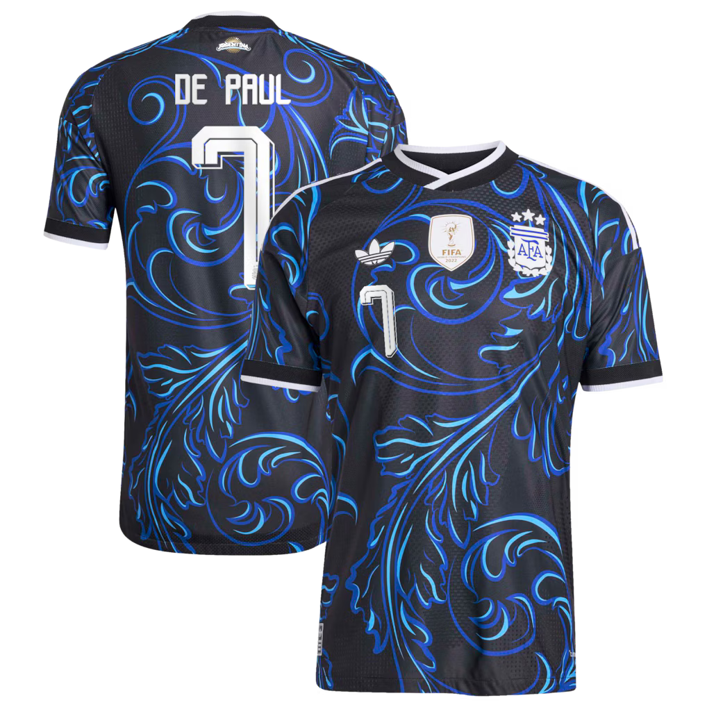Argentina 2026 II Away Jersey Soccer Player De Paul #7 - World Cup 2026