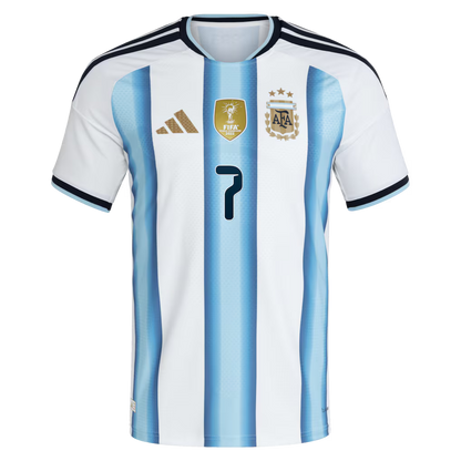 Argentina 2026 I Home Jersey Soccer Player De Paul #7 - World Cup 2026