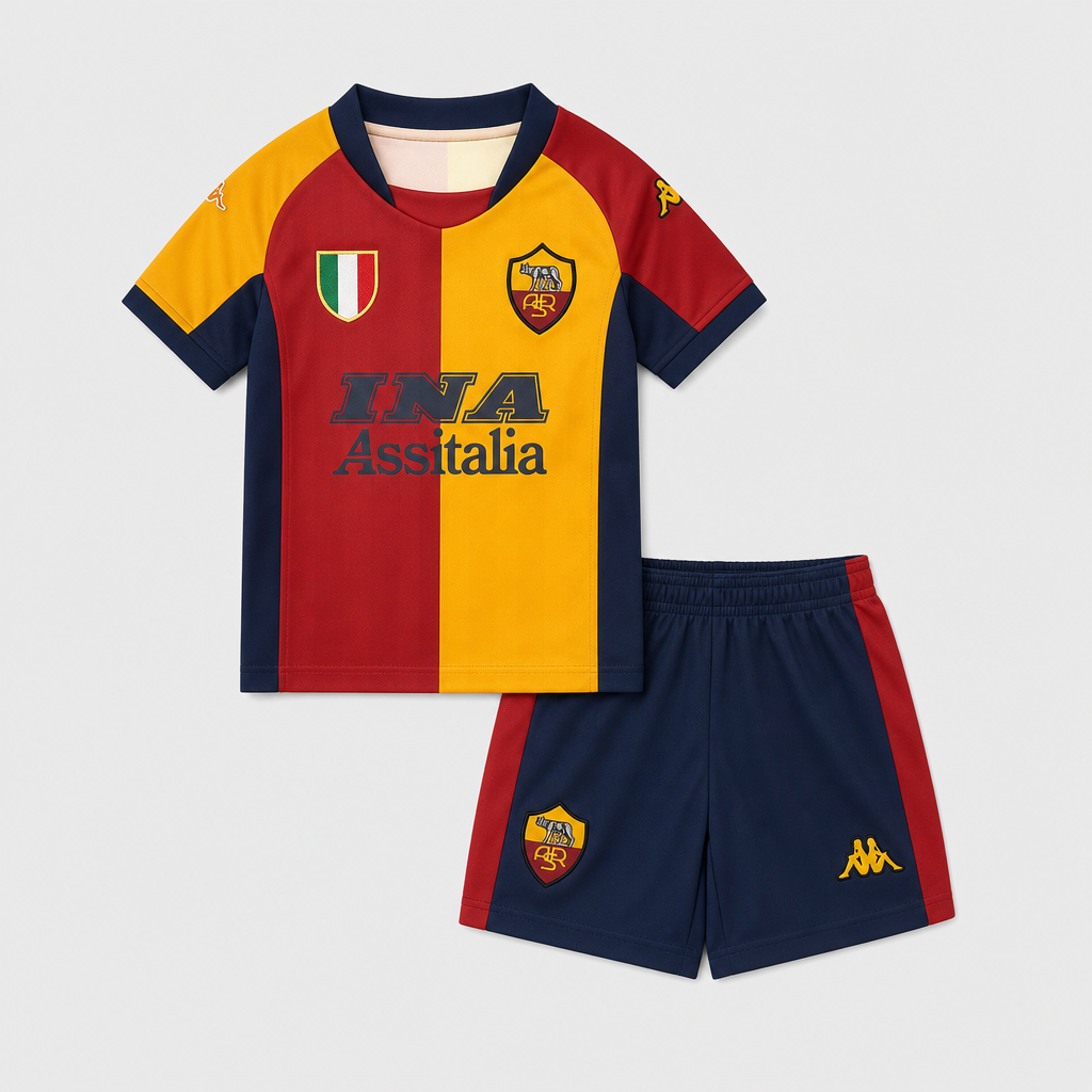 AS Roma Home Retro Kids Kit 2001-02