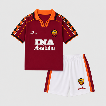AS Roma Home Retro Kids Kit 1998-99