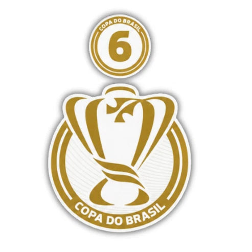Patch Campeão Copa do Brasil 6x (2 peças · Mangas Direita + Esquerda)