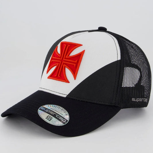 Vasco da Gama Cap Trucker Black and White