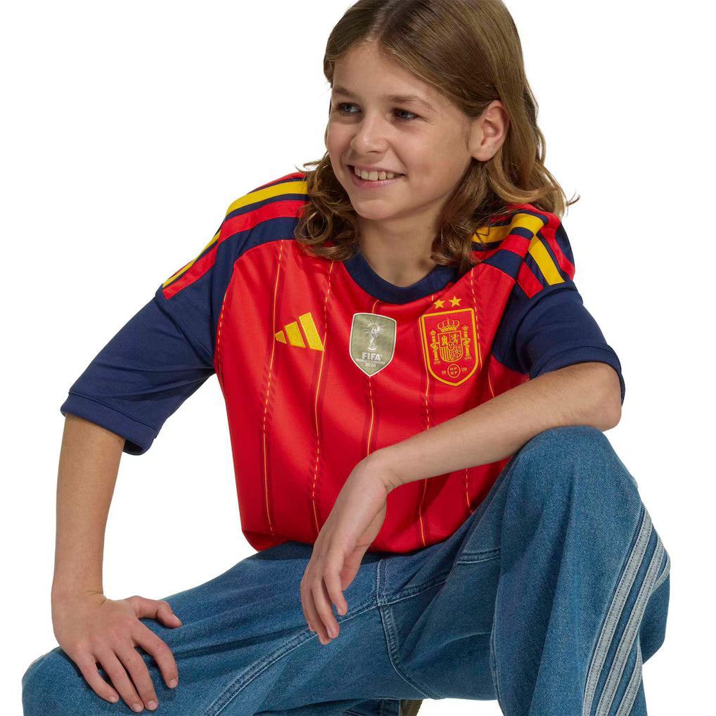 Spain 2026 Home Kids Kit Soccer - World Cup Champions